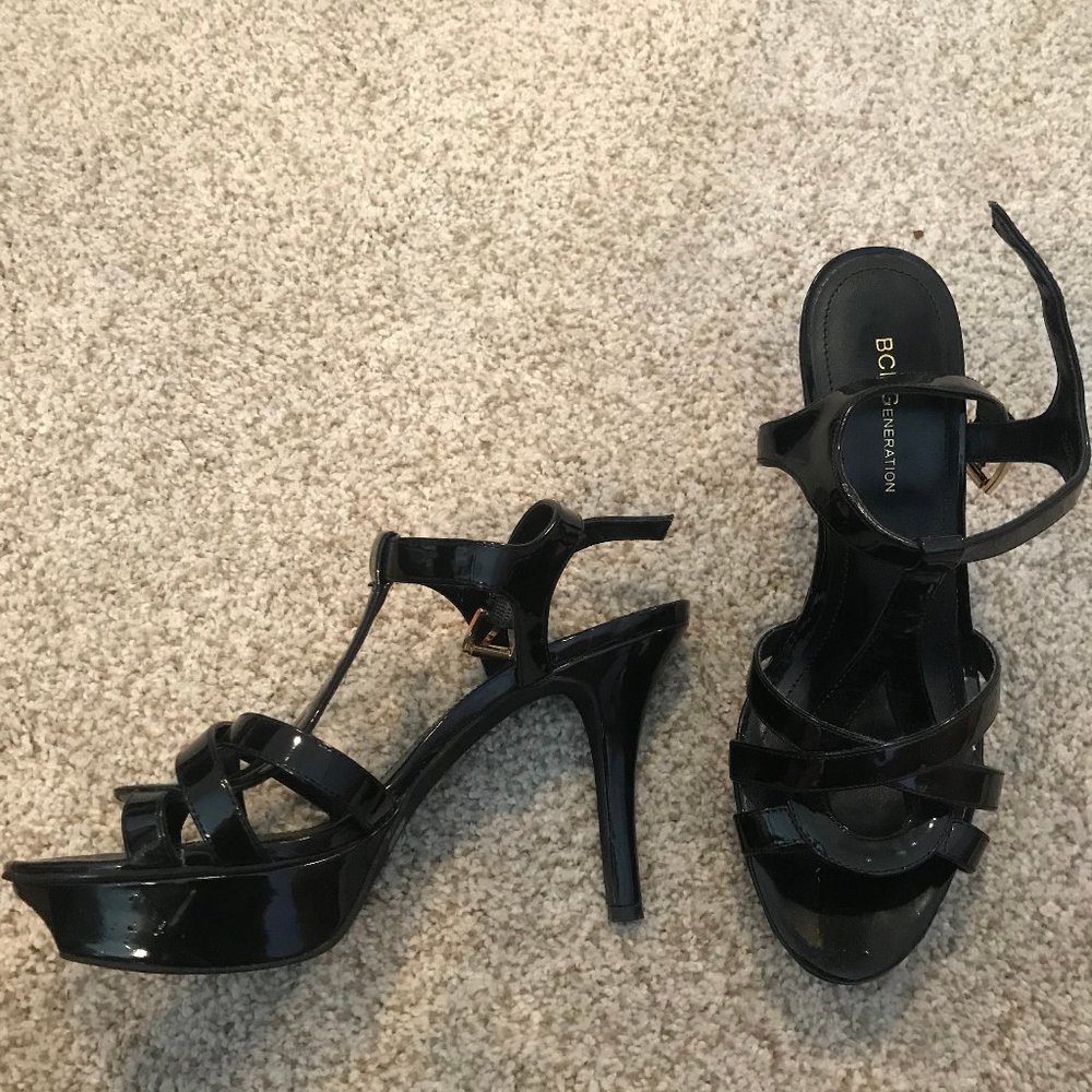 BCBG Black 4 in heels, worn once